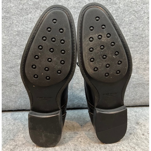 Kenneth Cole Black Leather Wingtip Oxford Dress Shoes‎ Business Formal Men's 10 - Picture 9 of 9